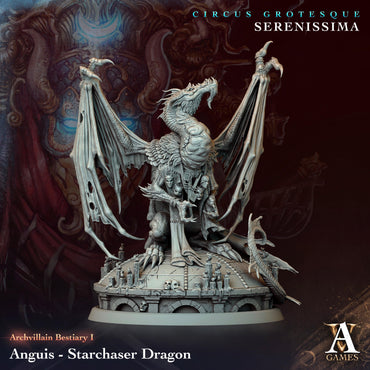 3D Printed Archvillain Games Archvillain Bestiary Vol. I Anguis - Starchaser Dragon 28 32mm D&D (Online Only)