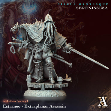 3D Printed Archvillain Games Archvillain Bestiary Vol. I  Estraneo - Extraplanar Assasin 28 32mm D&D (Online Only)