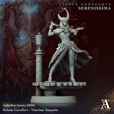 3D Printed Archvillain Games Archvillain Society Vol. XXVII  Selene Cavalieri - Viserian Assassin 28 32mm D&D (Online Only)