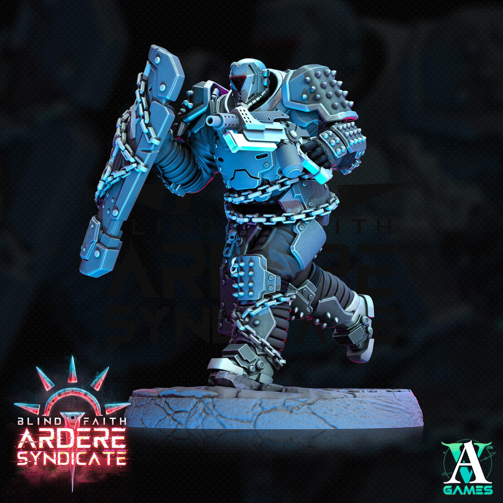 3D Printed Archvillain Games Arderite Heavy Infantry Blind Faith - Ardere Syndicate 28 32mm D&D (Online Only)
