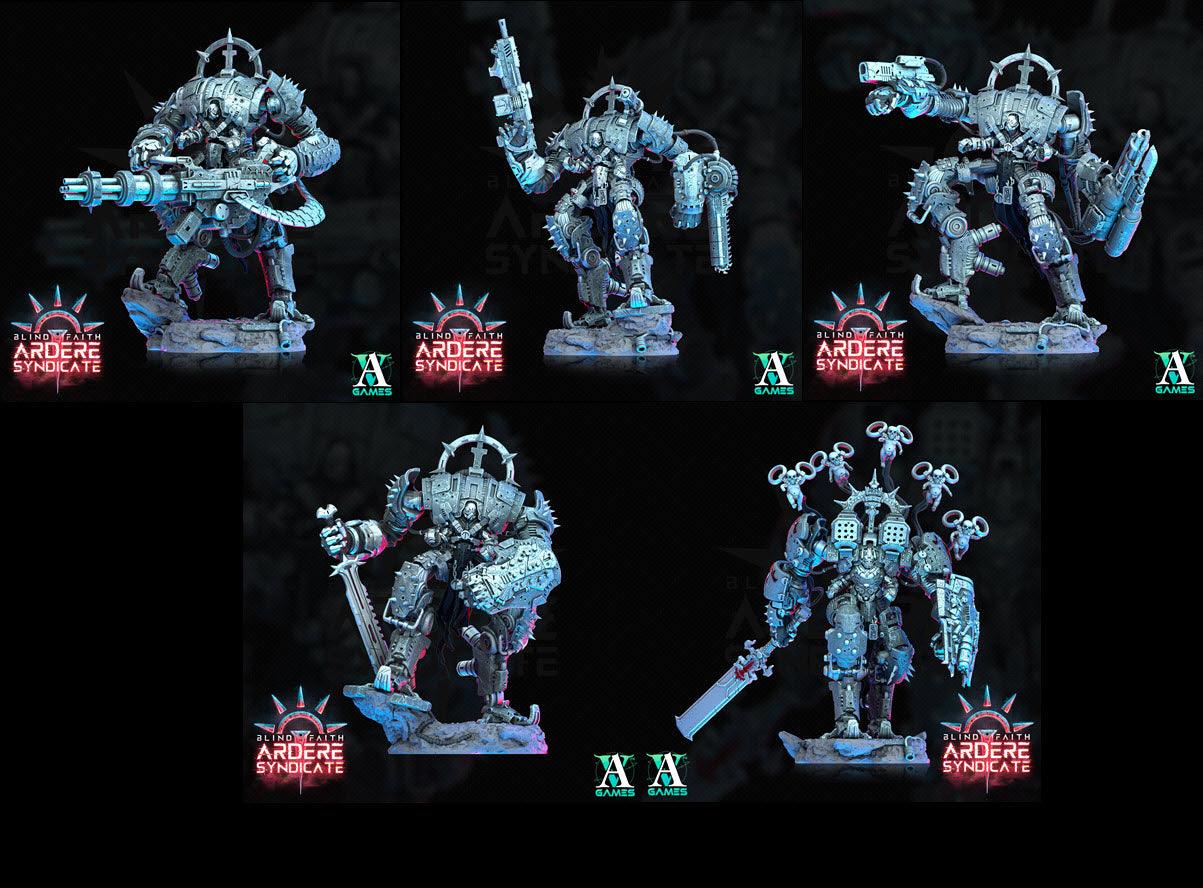 3D Printed Archvillain Games Arderite Sentinels Set Blind Faith - Ardere Syndicate 28 32mm D&D (Online Only)