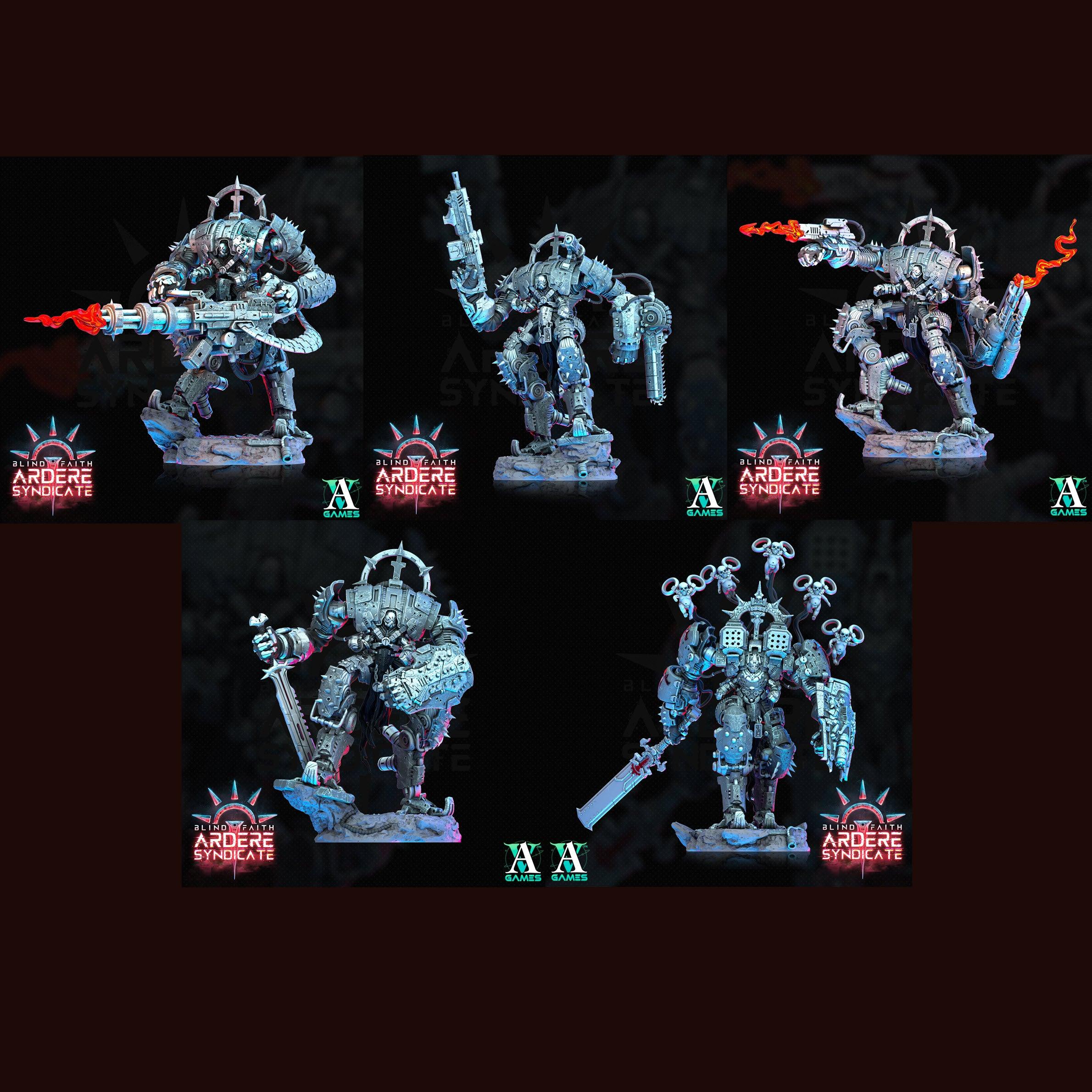 3D Printed Archvillain Games Arderite Sentinels VFX Set Blind Faith - Ardere Syndicate 28 32mm D&D (Online Only)