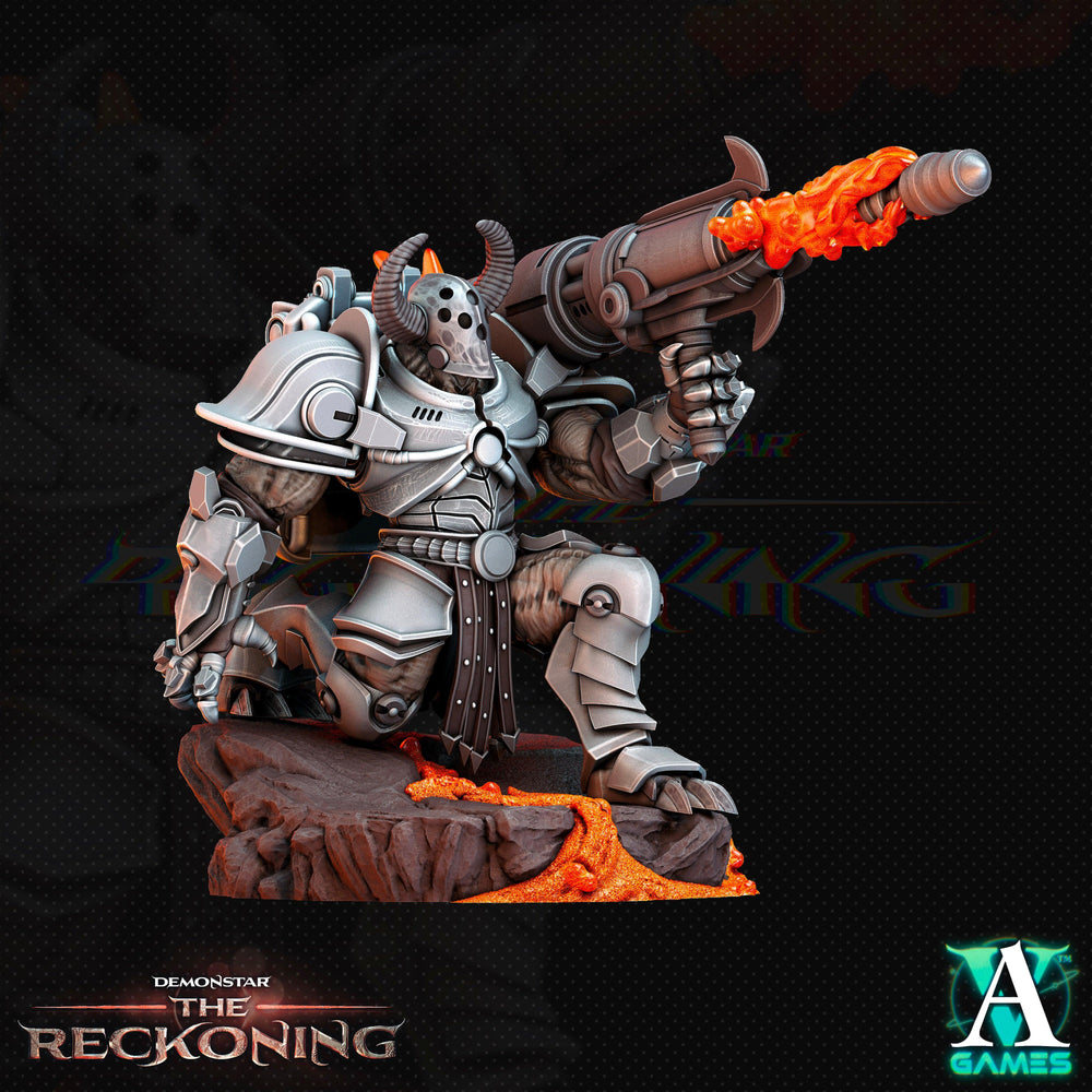3D Printed Archvillain Games Armari Heavy Infantry Demonstar - The Reckoning 28 32mm D&D (Online Only)