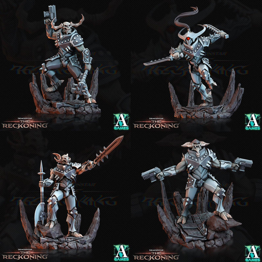 3D Printed Archvillain Games Armari Light Infantry Demonstar - The Reckoning 28 32mm D&D (Online Only)