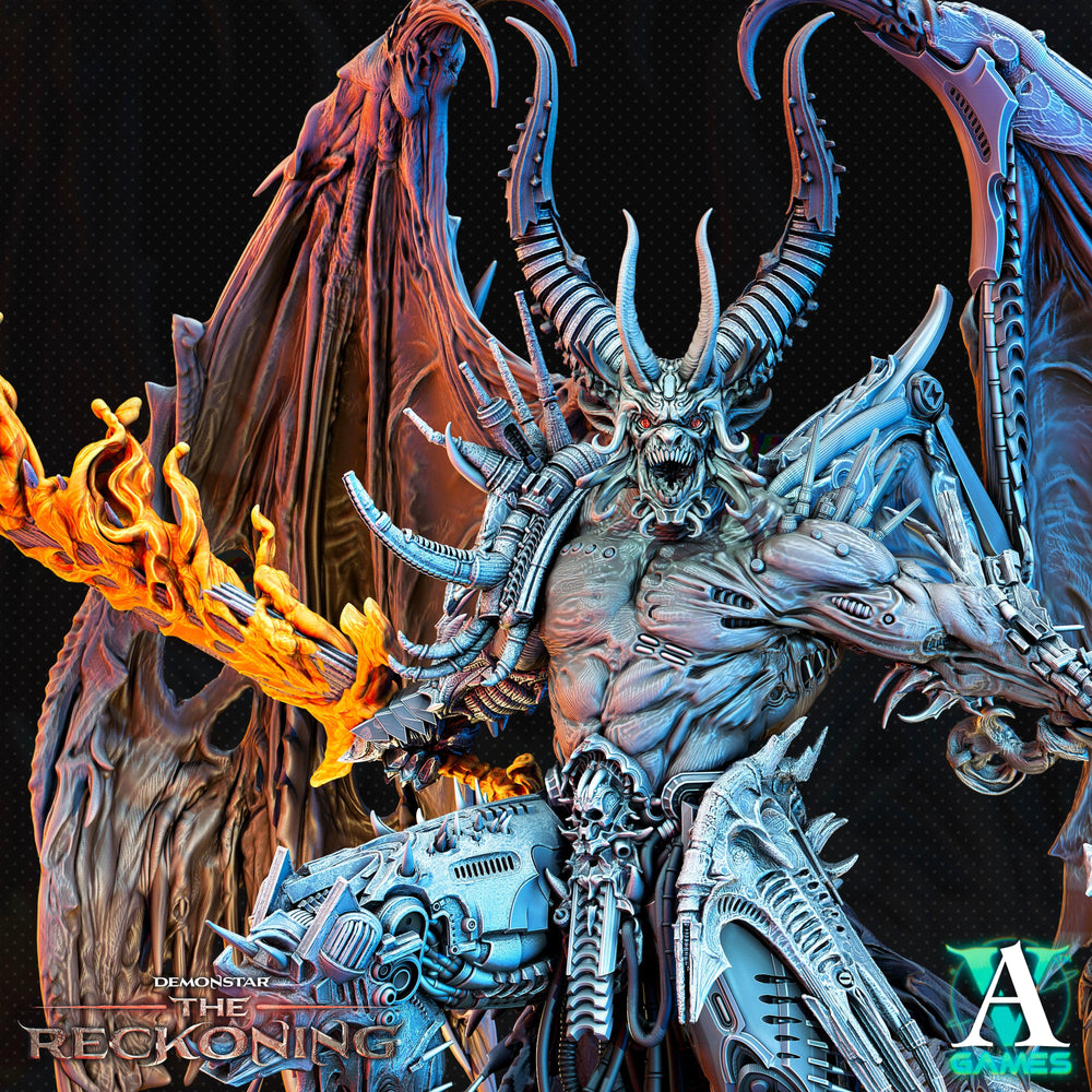 3D Printed Archvillain Games Armaros Galactic Chaoslord Demonstar - The Reckoning 28 32mm D&D (Online Only)