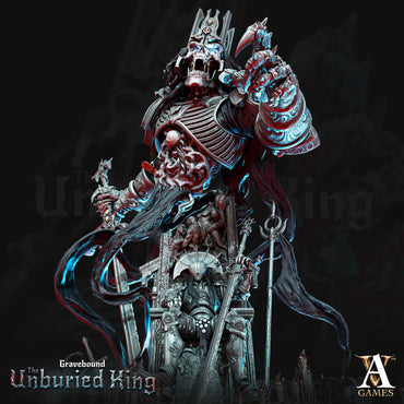 3D Printed Archvillain Games Atrum Rex - Gravebound The Unburied King 28 32mm D&D (Online Only)
