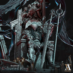 3D Printed Archvillain Games Atrum Rex - Gravebound The Unburied King 28 32mm D&D (Online Only)