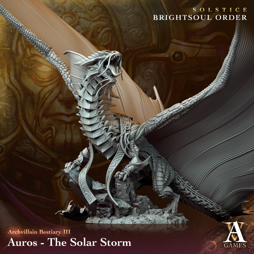 3D Printed Archvillain Games Auros - The Solar Storm Archvillain Bestiary Vol. III 28 32mm D&D (Online Only)