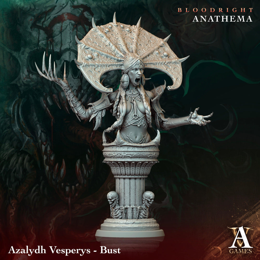 3D Printed Archvillain Games Azalydh Vesperys - Bust Bloodright - Anathema 28 32mm D&D (Online Only)