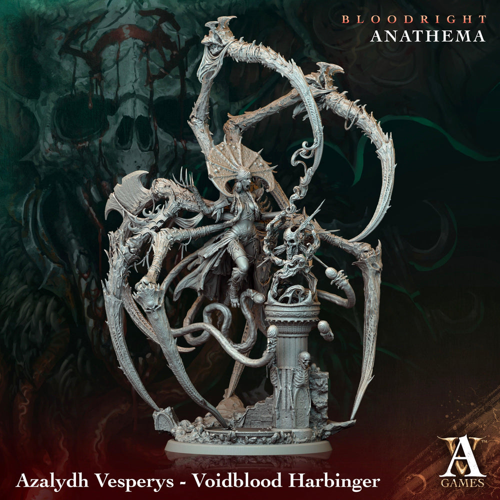 3D Printed Archvillain Games Azalydh Vesperys - Voidblood Harbinger Bloodright - Anathema 28 32mm D&D (Online Only)