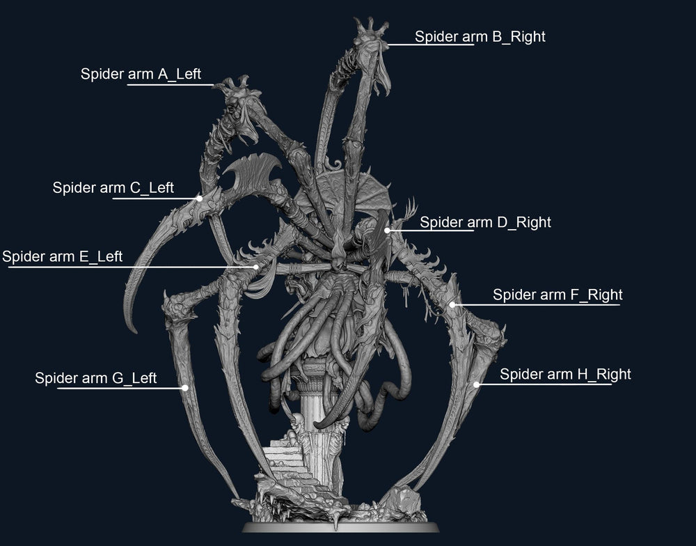 3D Printed Archvillain Games Azalydh Vesperys - Voidblood Harbinger Bloodright - Anathema 28 32mm D&D (Online Only)