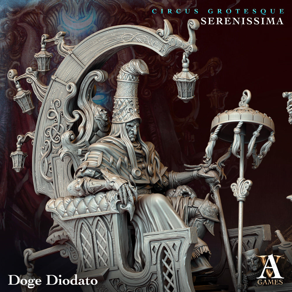 3D Printed Archvillain Games Circus Grotesque - Serenissima Doge Diodato 28 32mm D&D (Online Only)