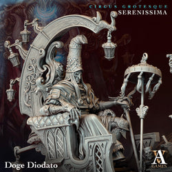 3D Printed Archvillain Games Circus Grotesque - Serenissima Doge Diodato 28 32mm D&D (Online Only)