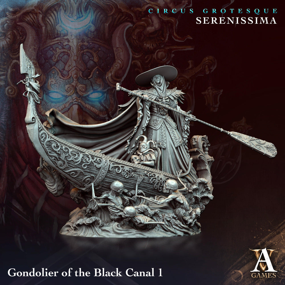 3D Printed Archvillain Games Circus Grotesque - Serenissima Gondoliers of the Black Canal 28 32mm D&D (Online Only)