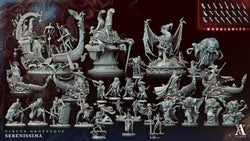 3D Printed Archvillain Games Circus Grotesque - Serenissima Gondoliers of the Black Canal 28 32mm D&D (Online Only)