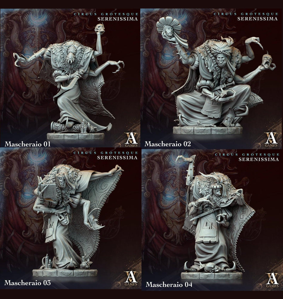 3D Printed Archvillain Games Circus Grotesque - Serenissima Mascheraio 28 32mm D&D (Online Only)