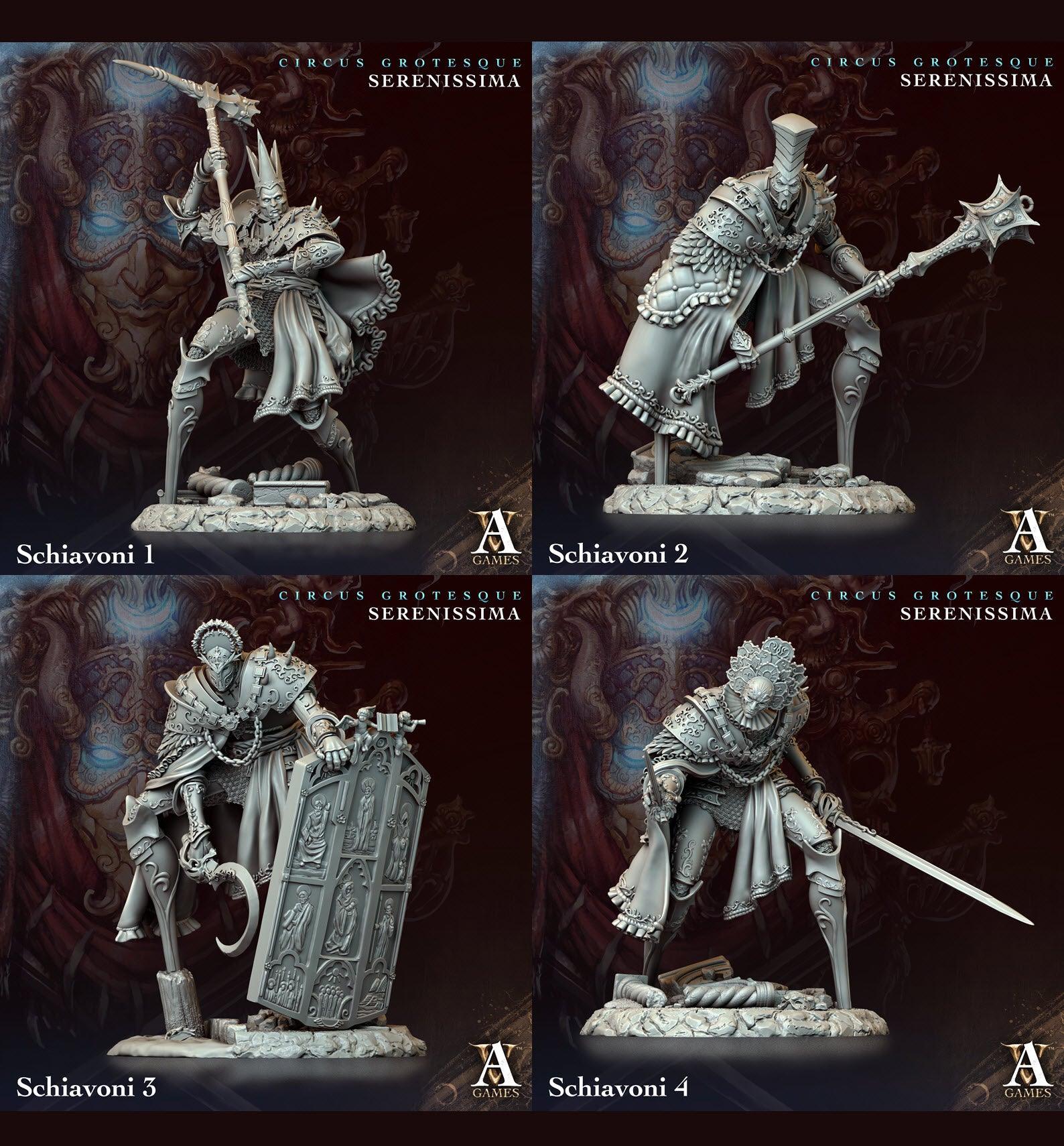 3D Printed Archvillain Games Circus Grotesque - Serenissima Schiavoni 28 32mm D&D (Online Only)