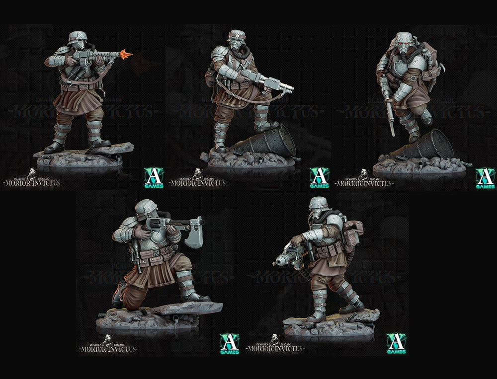 3D Printed Archvillain Games Deadmen Brigade - Morior Invictus Morior Shocktrooper 28 32mm D&D (Online Only)