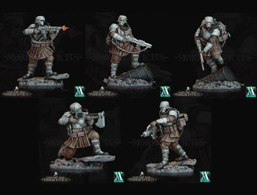 3D Printed Archvillain Games Deadmen Brigade - Morior Invictus Morior Shocktrooper 28 32mm D&D (Online Only)