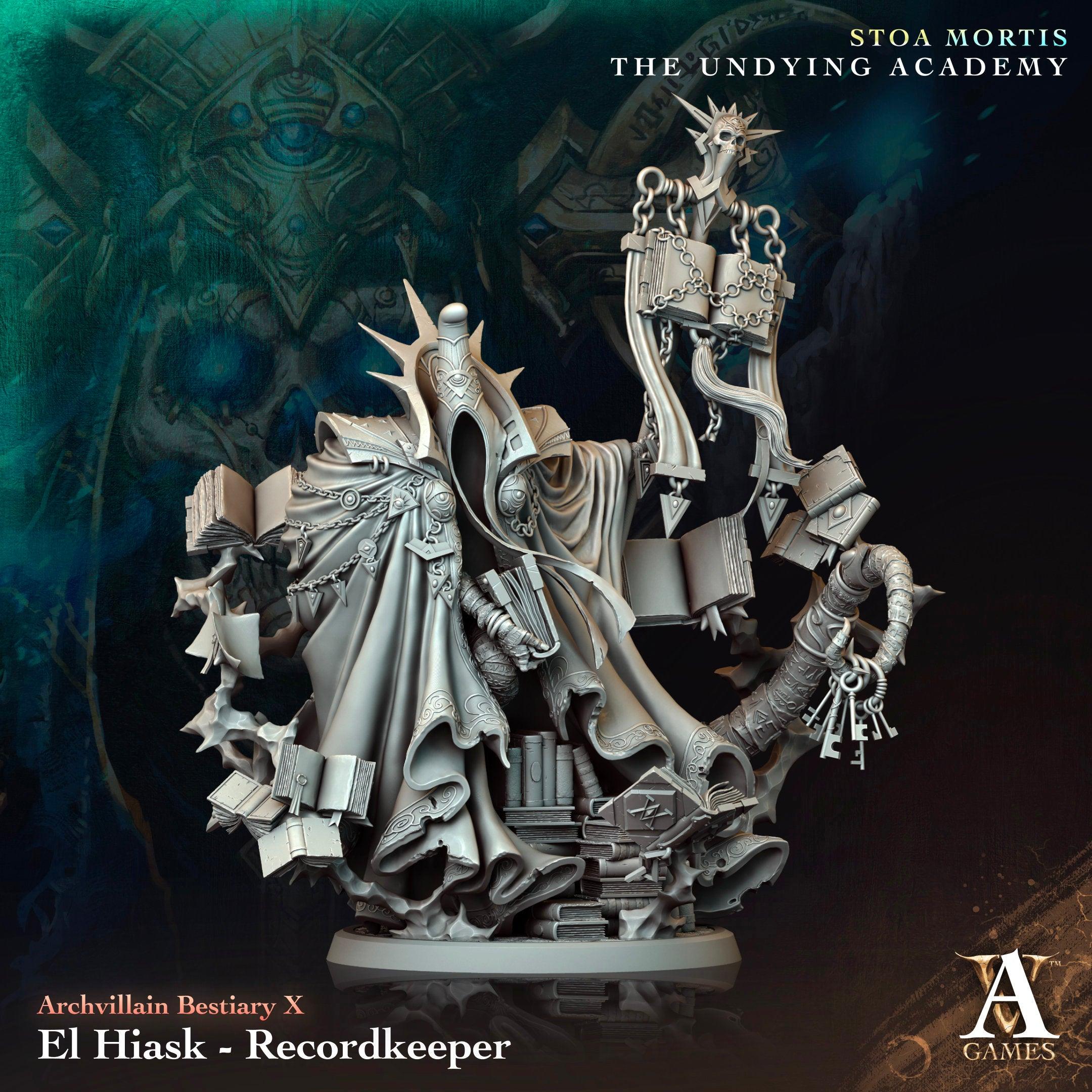 3D Printed Archvillain Games El Hiask Recordkeeper Archvillain Bestiary Vol. X 28 32mm D&D (Online Only)