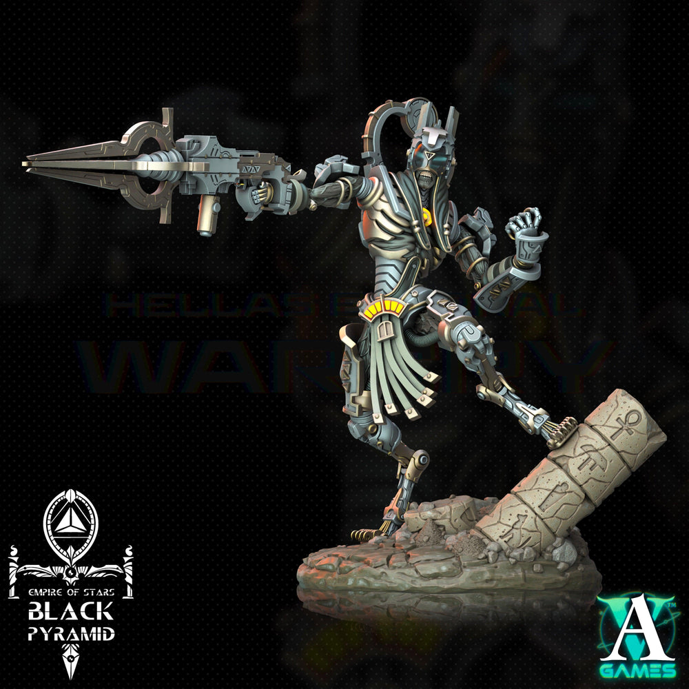 3D Printed Archvillain Games Empire of Stars - Black Pyramid Keteph Ankhesh 28 32mm D&D (Online Only)