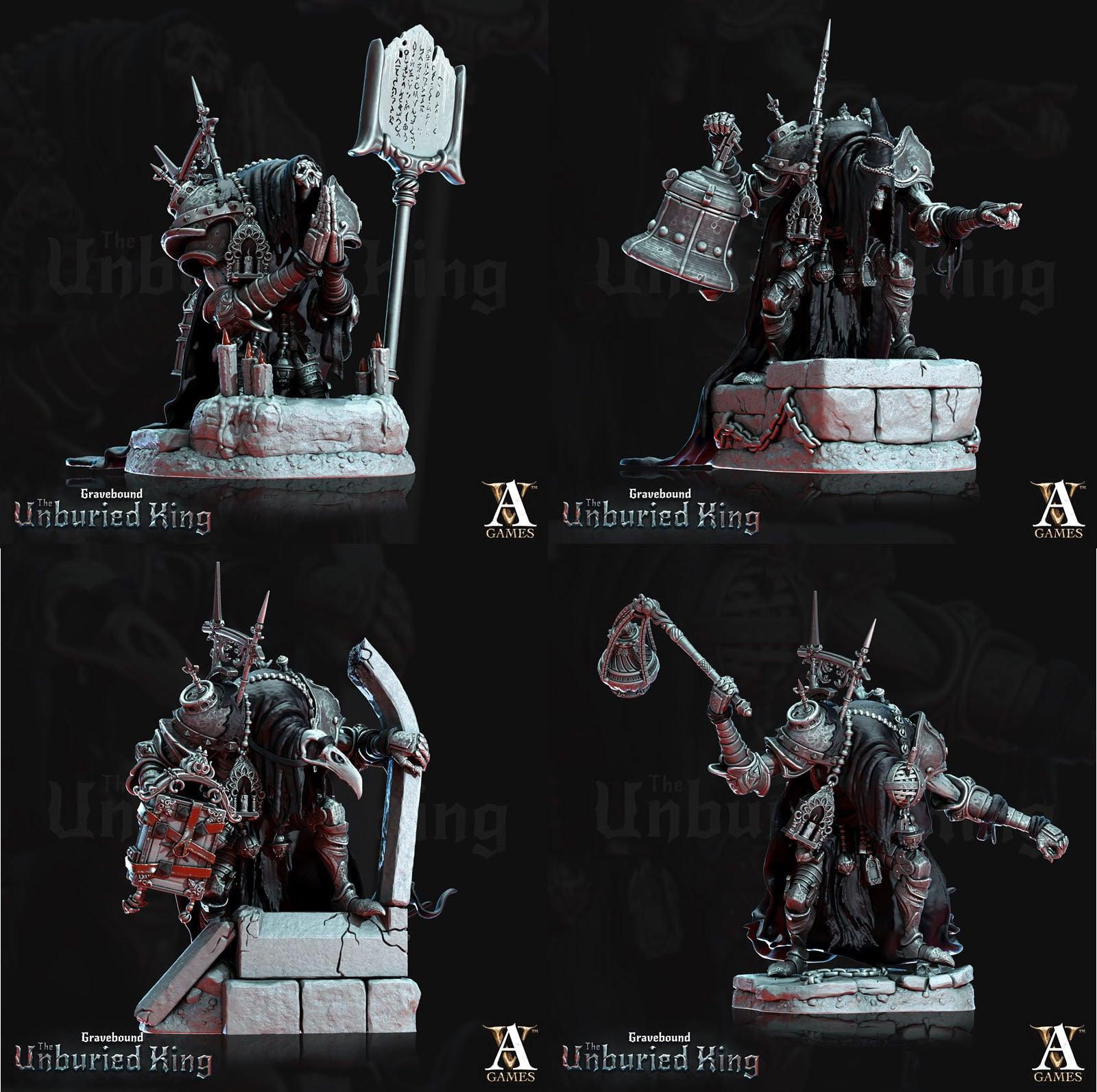3D Printed Archvillain Games Fulgor Mortis - Gravebound The Unburied King 28 32mm D&D (Online Only)