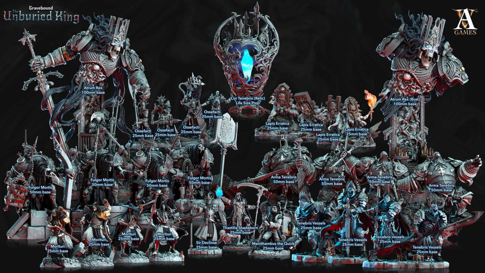 3D Printed Archvillain Games Fulgor Mortis - Gravebound The Unburied King 28 32mm D&D (Online Only)