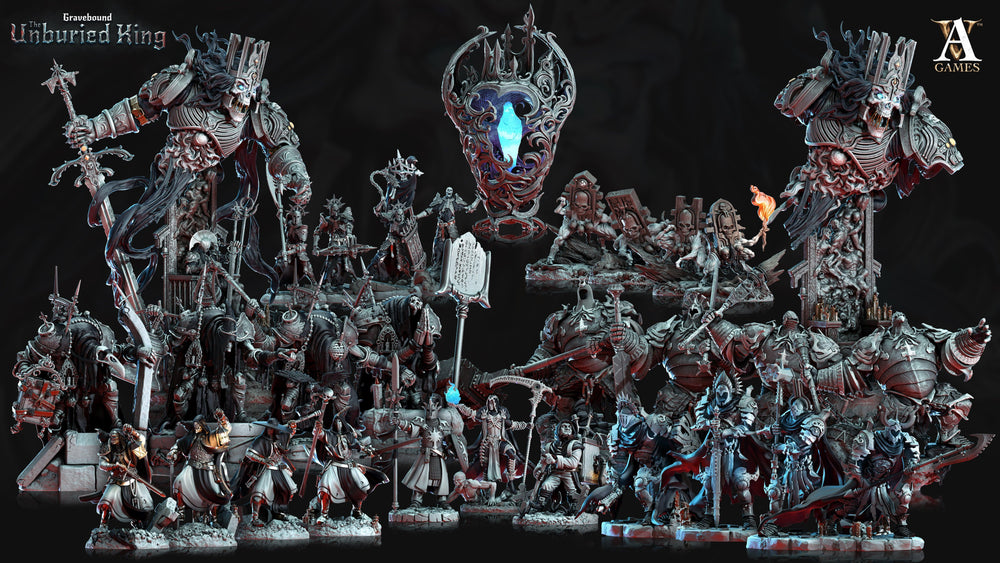 3D Printed Archvillain Games Fulgor Mortis - Gravebound The Unburied King 28 32mm D&D (Online Only)