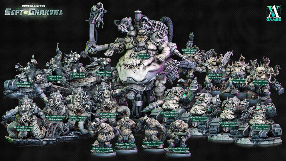 3D Printed Archvillain Games Ghakval Bikers Hunger of the Stars 28 32mm D&D (Online Only)