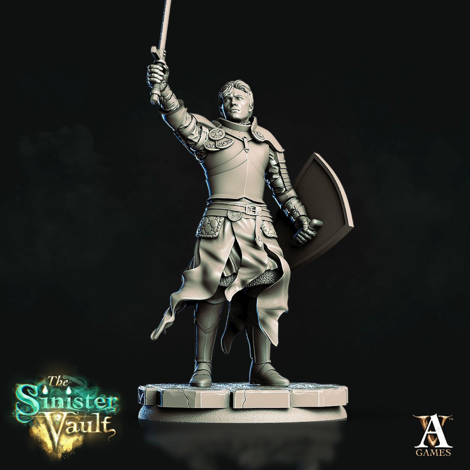 3D Printed Archvillain Games Gharl the Fighter The Sinister Vault 28 32mm D&D (Online Only)