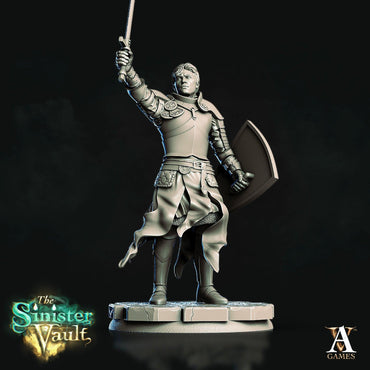 3D Printed Archvillain Games Gharl the Fighter The Sinister Vault 28 32mm D&D (Online Only)
