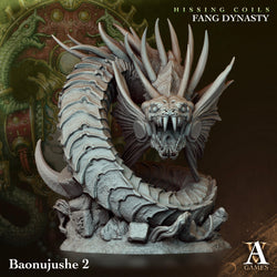 3D Printed Archvillain Games Hissing Coils - Fang Dynasty Baonujushe 28 32mm D&D (Online Only)