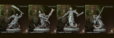 3D Printed Archvillain Games Hissing Coils - Fang Dynasty Fangblade Abominal 28 32mm D&D (Online Only)