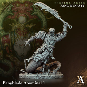 3D Printed Archvillain Games Hissing Coils - Fang Dynasty Fangblade Abominal 28 32mm D&D (Online Only)