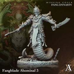 3D Printed Archvillain Games Hissing Coils - Fang Dynasty Fangblade Abominal 28 32mm D&D (Online Only)