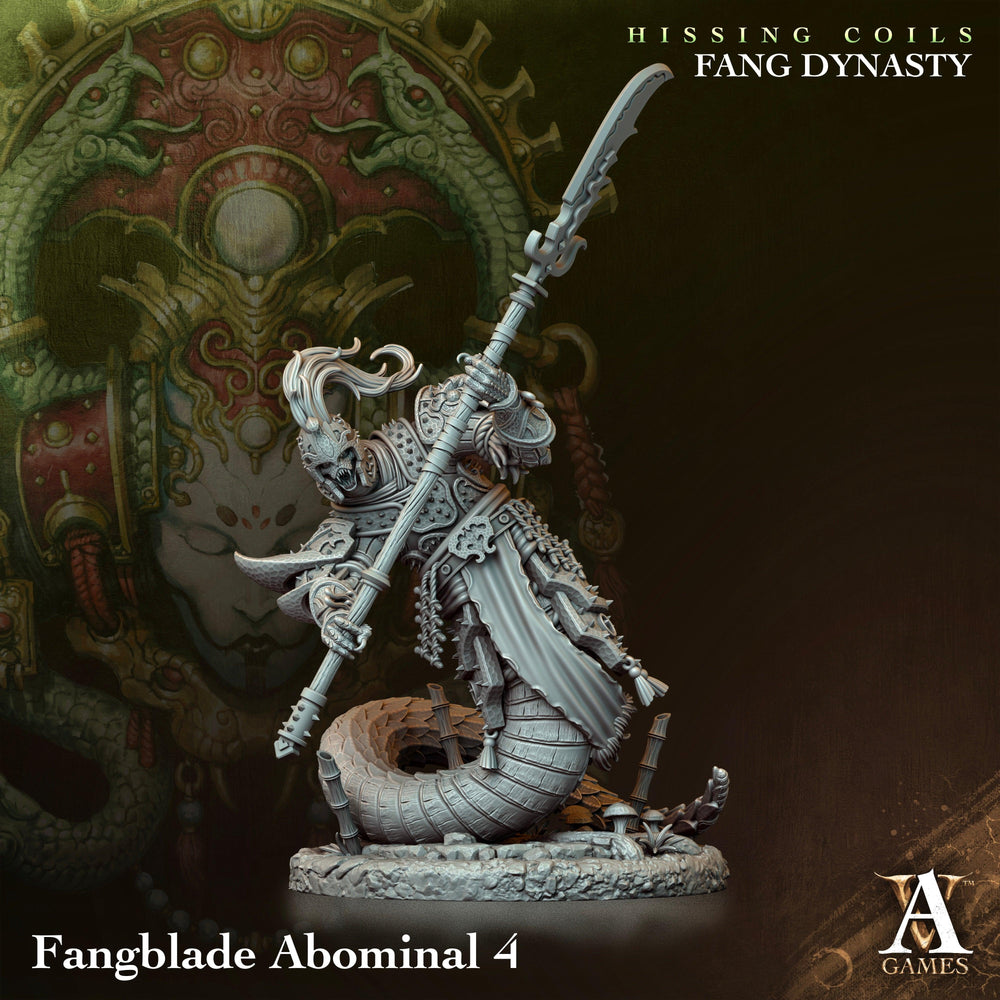 3D Printed Archvillain Games Hissing Coils - Fang Dynasty Fangblade Abominal 28 32mm D&D (Online Only)