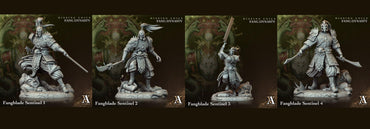3D Printed Archvillain Games Hissing Coils - Fang Dynasty Fangblade Sentinel 28 32mm D&D (Online Only)