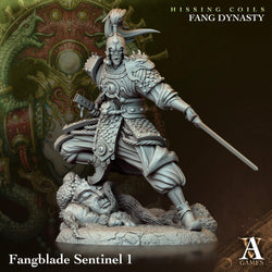 3D Printed Archvillain Games Hissing Coils - Fang Dynasty Fangblade Sentinel 28 32mm D&D (Online Only)