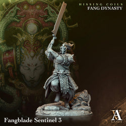 3D Printed Archvillain Games Hissing Coils - Fang Dynasty Fangblade Sentinel 28 32mm D&D (Online Only)