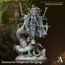 3D Printed Archvillain Games Hissing Coils - Fang Dynasty Immortal Empress Xi-Qing 28 32mm D&D (Online Only)
