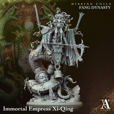 3D Printed Archvillain Games Hissing Coils - Fang Dynasty Immortal Empress Xi-Qing 28 32mm D&D (Online Only)
