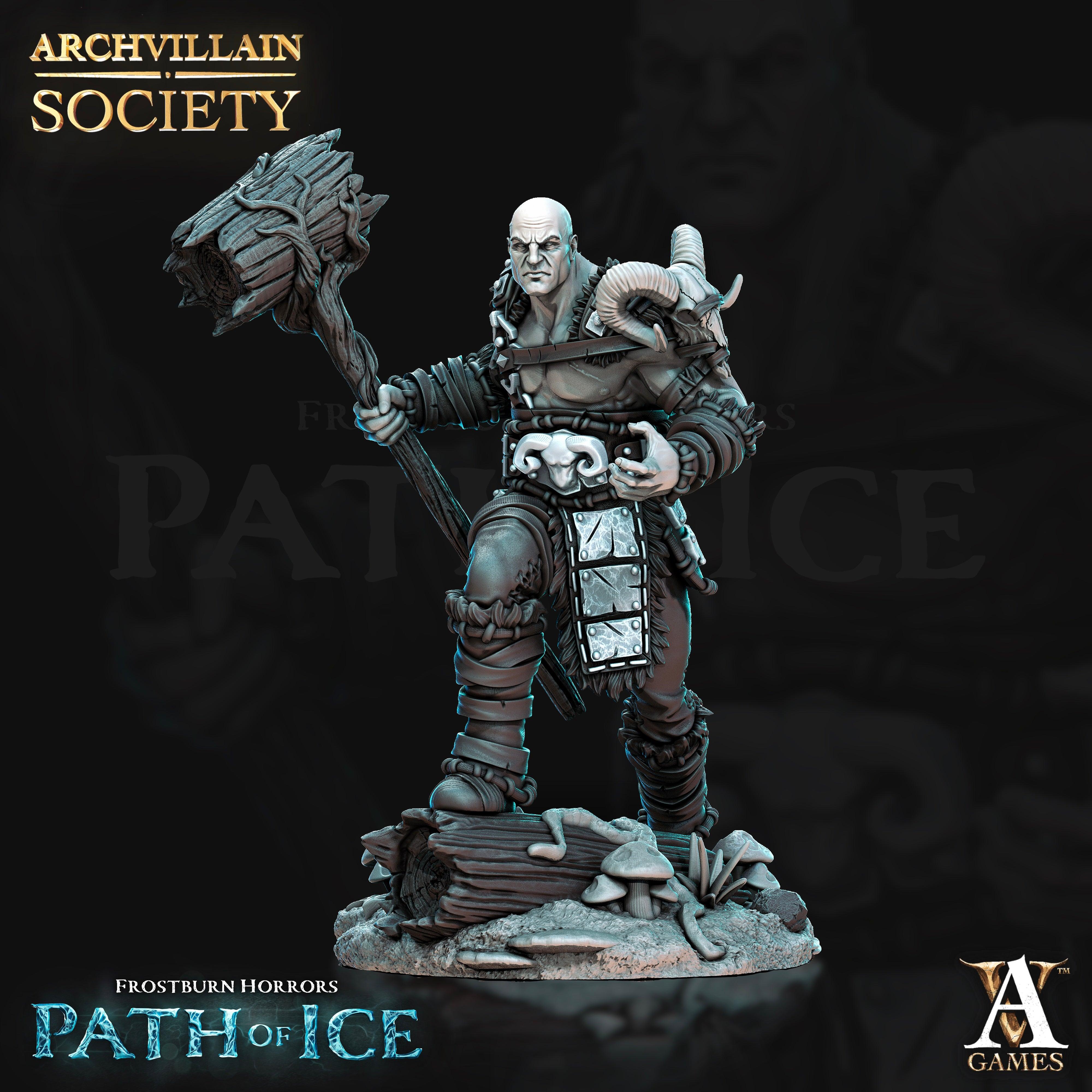 3D Printed Archvillain Games Kailo Hanjarnen - Ice Druid Society Vol. XVIII 28 32mm D&D (Online Only)