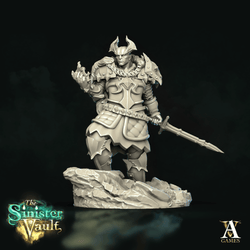 3D Printed Archvillain Games Kalineas the Broken Death Knight The Sinister Vault 28 32mm D&D (Online Only)