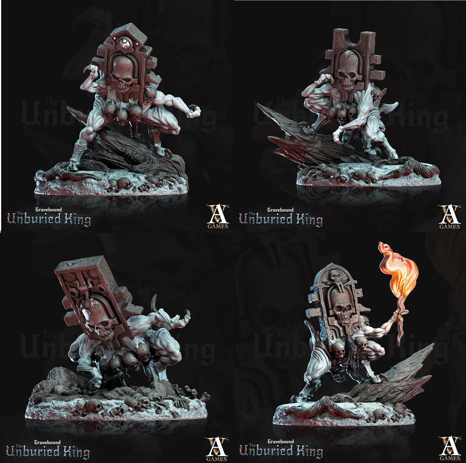 3D Printed Archvillain Games Lapis Erratica - Gravebound The Unburied King 28 32mm D&D (Online Only)