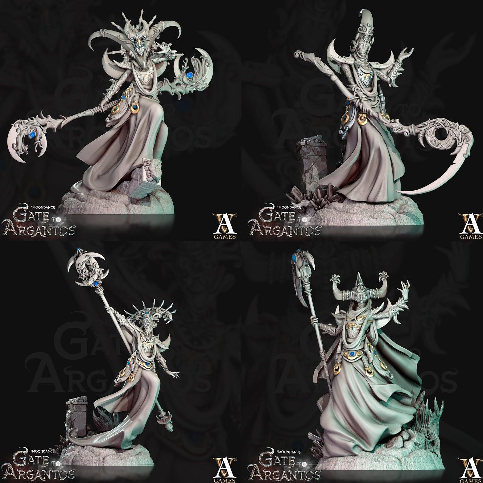 3D Printed Archvillain Games Mages of the Crescent Moondance - Gate to Argantos 28 32mm D&D (Online Only)