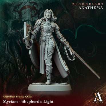 3D Printed Archvillain Games Myriam - Shepherd's Light Archvillain Society Vol. XXVIII 28 32mm D&D (Online Only)