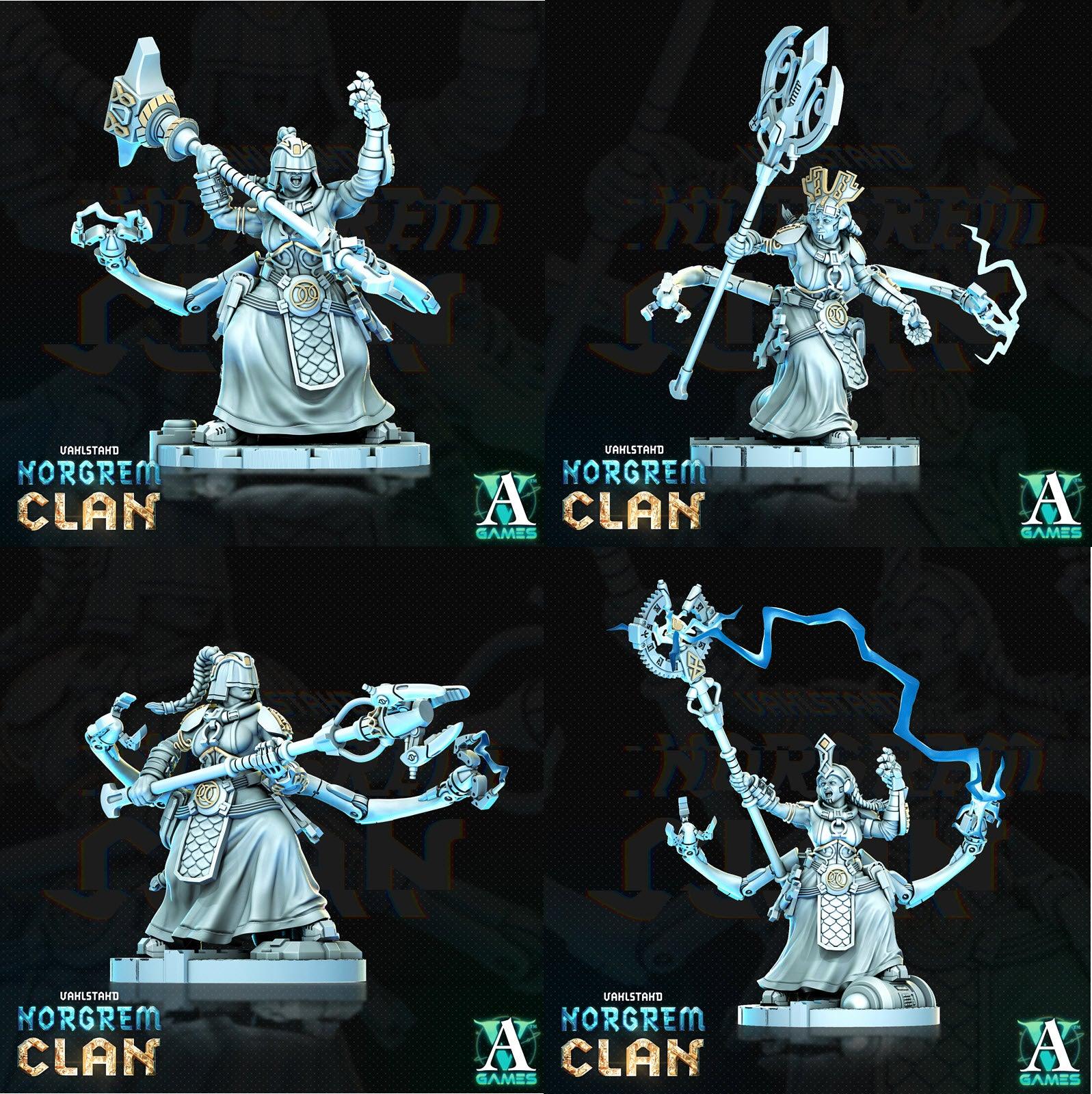 3D Printed Archvillain Games Norgrem Gempriestesses Vahlstahd - Norgrem Clan 28 32mm D&D (Online Only)