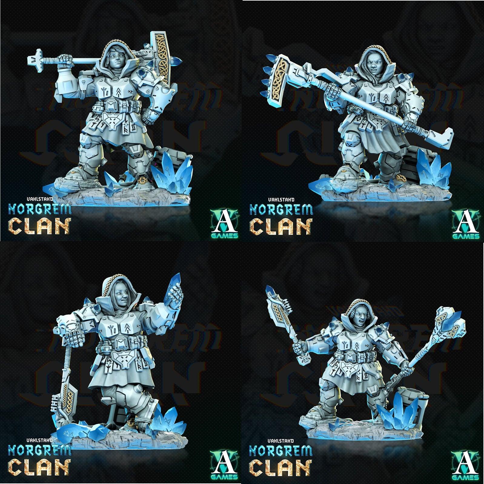 3D Printed Archvillain Games Norgrem Gemsourcers Vahlstahd - Norgrem Clan 28 32mm D&D (Online Only)