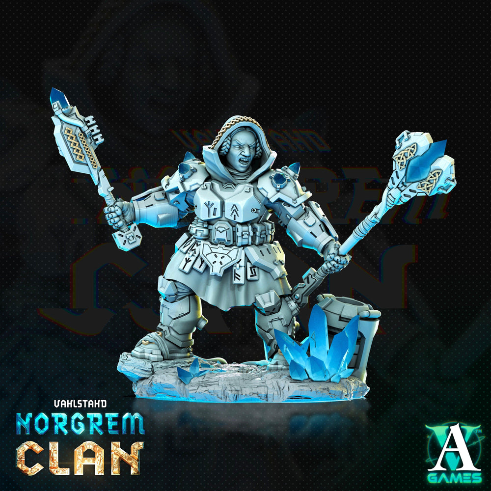 3D Printed Archvillain Games Norgrem Gemsourcers Vahlstahd - Norgrem Clan 28 32mm D&D (Online Only)
