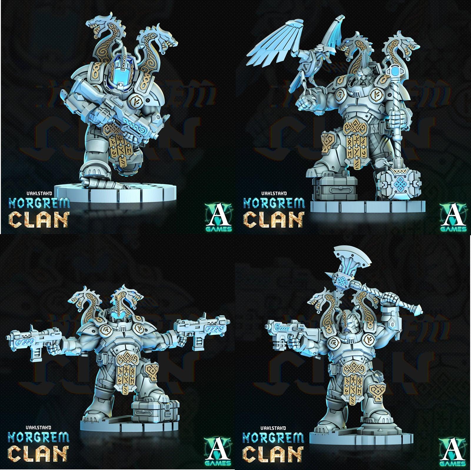 3D Printed Archvillain Games Norgrem Shocktroopers Vahlstahd - Norgrem Clan 28 32mm D&D (Online Only)